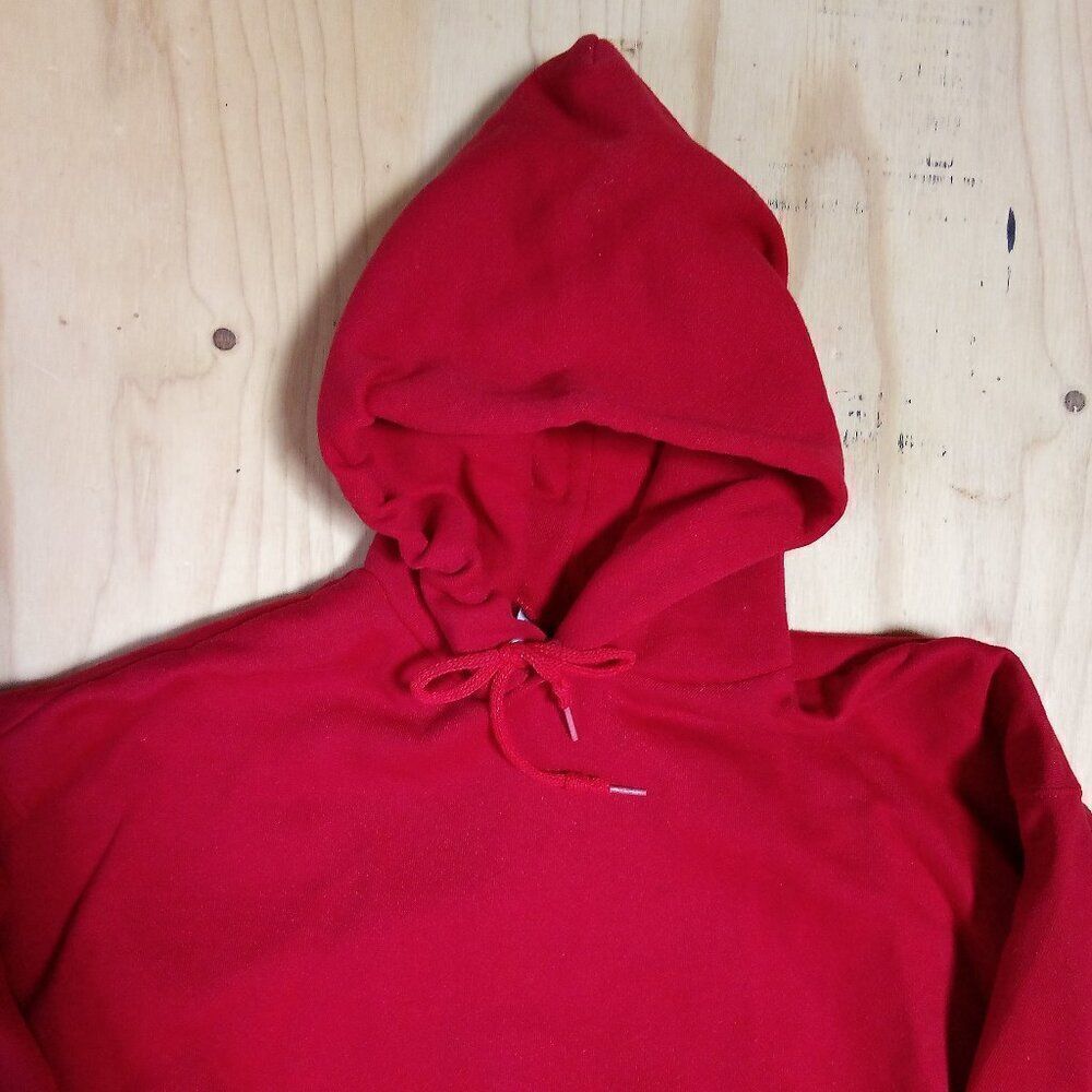Deadstock Vintage Discus Athletic Blank Hoodie Sweatshirt Red